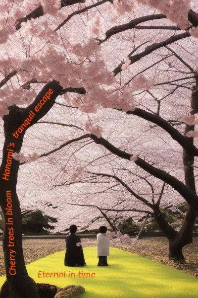 Cherry trees in bloom - Hanami's tranquil escape - Eternal in time